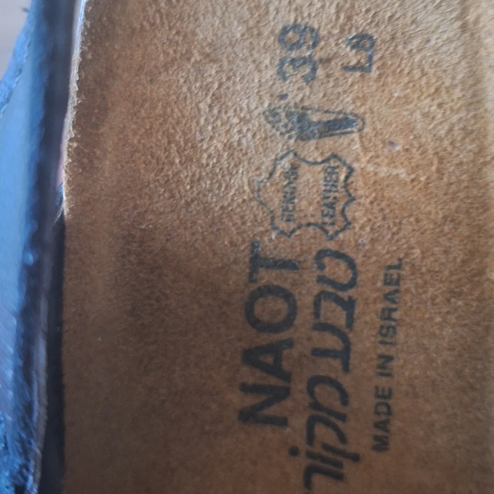 Naot Black Leather Slide Sandal - Picture 3 of 6